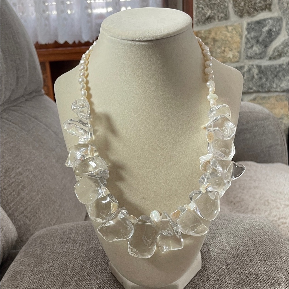 Elegant Clear Beaded Necklace